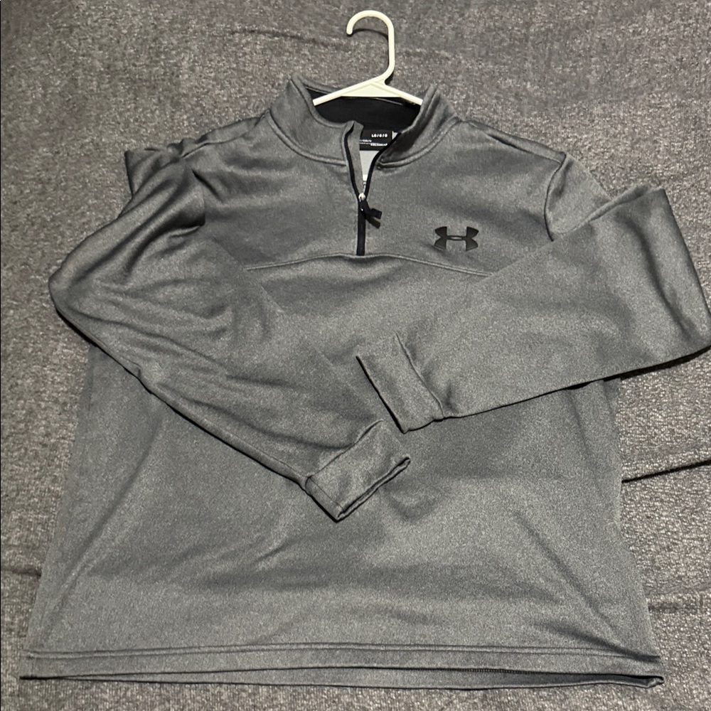 Under Armour ColdGear Quarter-Zip Pullover | Men’s Large | Gray Perf. Fleece - Picture 8 of 8